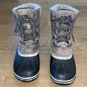 Sorel Gray Slimpack Lace II NL2348-052 Mid-Calf Winter Snow Boot Women's Size 7
